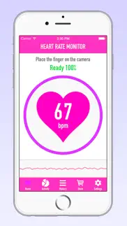 simple heart rate monitor - heartbeat detector with finger sensor to detect pulse iphone images 1