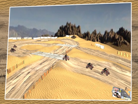 quad bike race - desert offroad ipad images 2