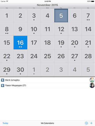 mr.calendario ipad capturas de pantalla 1