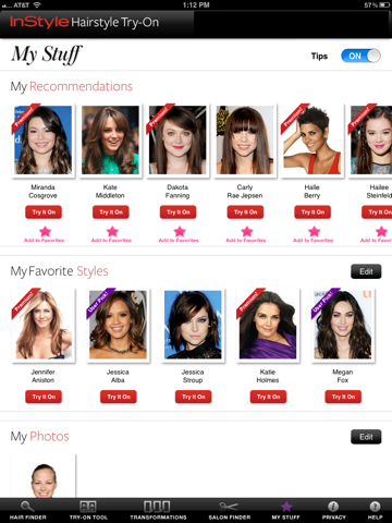 instyle hairstyle try-on ipad images 4