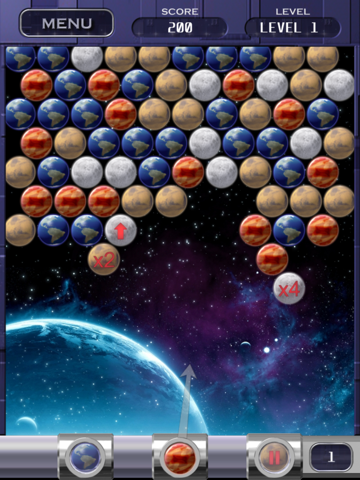 bubble shooter space edition ipad images 1