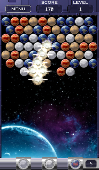bubble shooter space edition iphone capturas de pantalla 2