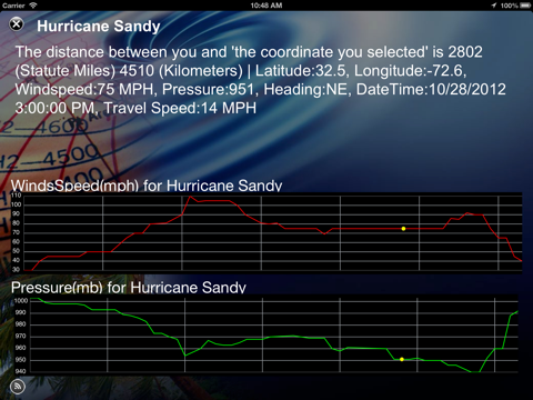 hurricane tracker by hurricanesoftware.com's - ihurricane free ipad images 2