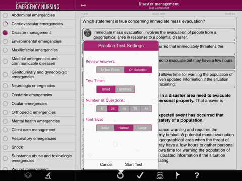 emergency nursing - lippincott q&a certification review ipad images 2