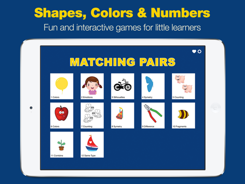 matching pairs - educational learning game for toddlers and preschool ipad images 1