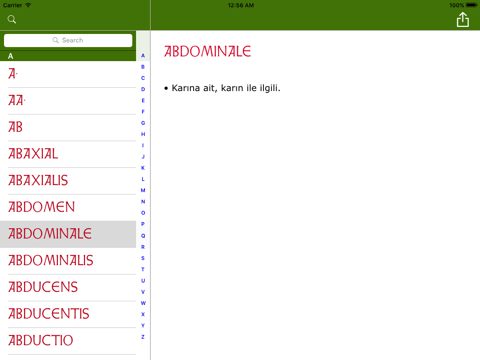 latince-türkçe anatomik tıp sözlüğü ipad resimleri 4