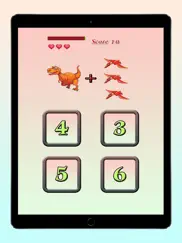kindergarten math addition dinosaur world quiz worksheets educational puzzle game is fun for kids ipad images 2