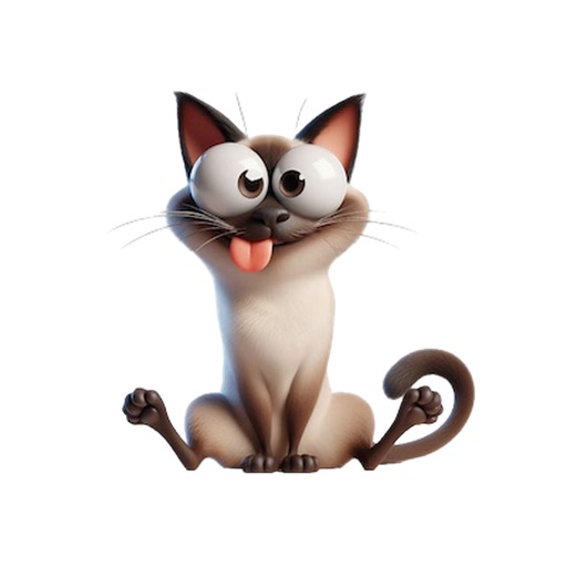 Goofy Siamese Cat Stickers app reviews download
