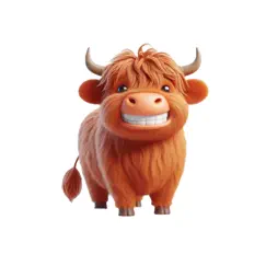 happy highland cow stickers logo, reviews