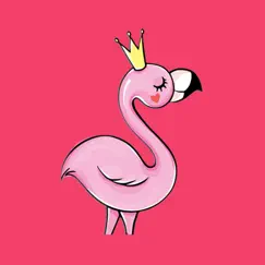 flamingo pinky stickers logo, reviews