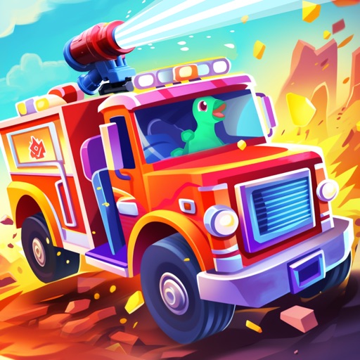 Dinosaur Fire Truck Games kids app reviews download