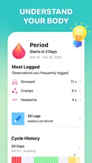 cycles: period & cycle tracker iphone images 4