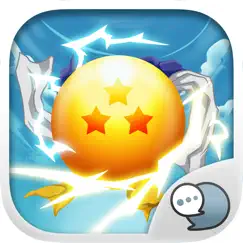 saiyan boy emoji sticker keyboard themes chatstick logo, reviews