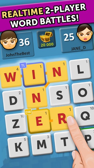 word warriors - realtime online word battles for 2 players iPhone Captures Décran 1