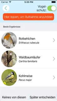 zwitschomat - vogelerkennung iphone bildschirmfoto 4