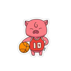 basketball piglet stickers commentaires & critiques