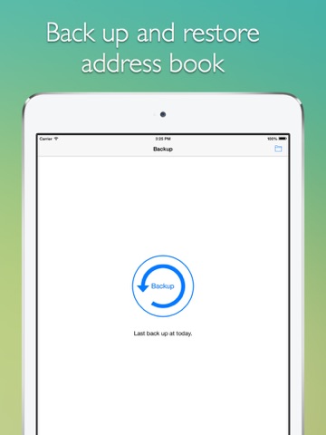 remove duplicate contacts -- support backup and merge now! ipad images 1