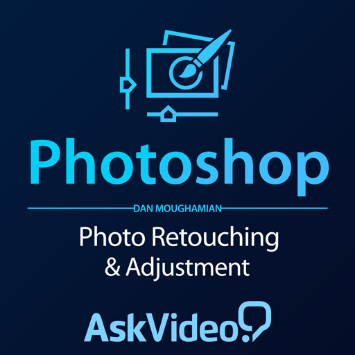 photo retouching and adjustments course for photoshop logo, reviews