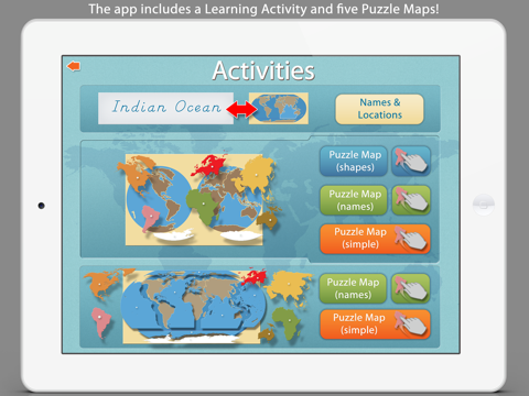 world continents and oceans - a montessori approach to geography ipad images 1