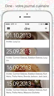 dine - votre journal culinaire iPhone Captures Décran 3