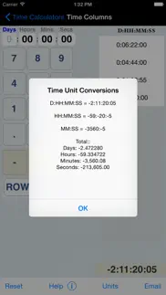 hours, minutes & seconds calculator with date diff iPhone Captures Décran 2