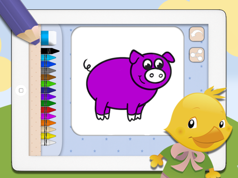 color farm animals - coloring book ipad images 3