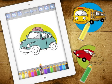 paint cars magic - cars coloring pages ipad images 1
