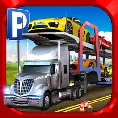 car transport truck parking simulator - real show-room driving test sim racing games logo, reviews