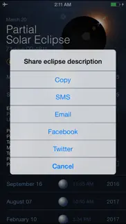 solar and lunar eclipses - full and partial eclipse calendar iphone bildschirmfoto 4