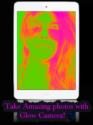 glow camera - view crazy cool neon fluorescent rainbow splash colors ipad bildschirmfoto 1