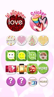 valentines day, love stickers, emoji art, wallpaper iphone bildschirmfoto 1