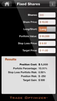 trade optimizer: stock position sizing calc calculator iphone images 3