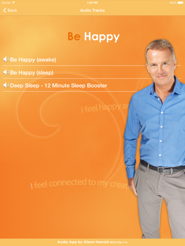 be happy - hypnosis audio by glenn harrold ipad images 2