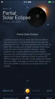 solar and lunar eclipses - full and partial eclipse calendar iphone bildschirmfoto 2