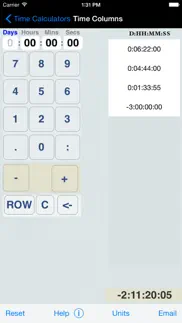 hours, minutes & seconds calculator with date diff iPhone Captures Décran 1