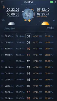 raise and set times - moonrise, moonset, sunrise, sunset times and compass iphone images 1