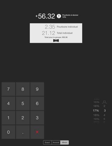 bowtie calculatrice de pourboire iPad Captures Décran 2
