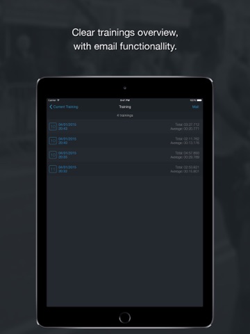 roundcount - count rounds, keep times. ipad images 2