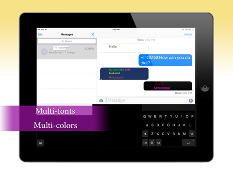 color sms keyboard - swipekeys ipad images 1