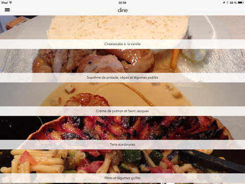 dine - votre journal culinaire iPad Captures Décran 3