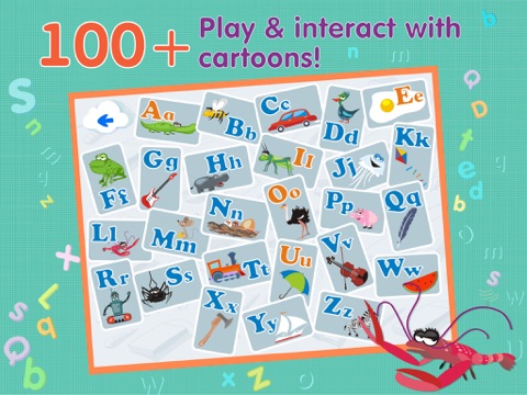 abcs alphabet phonics games for kids based on montessori learining approach ipad images 1