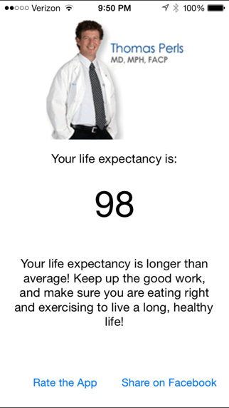 living to 100 life expectancy calculator iphone images 1