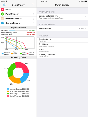 debt strategy lite iPad Captures Décran 3