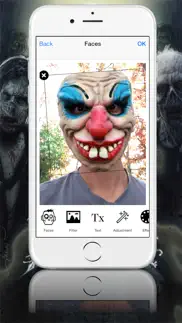 mask booth - transform into a zombie, vampire or scary clown iphone resimleri 4