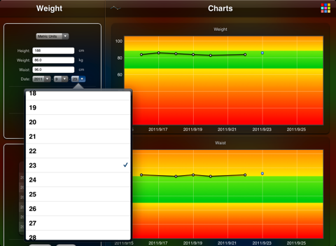 weight chart free iPad Captures Décran 2