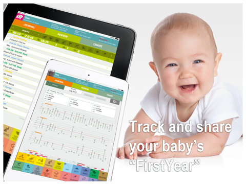 firstyear - baby feeding timer, sleep, diaper log ipad images 1
