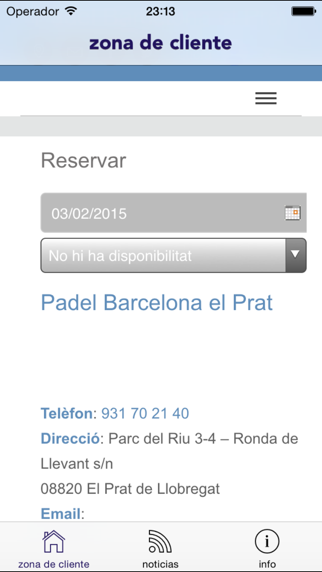 padel barcelona - el prat iphone capturas de pantalla 2
