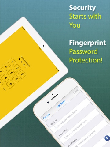 password manager - a secret vault for your digital wallet with fingerprint & passcode ipad images 2