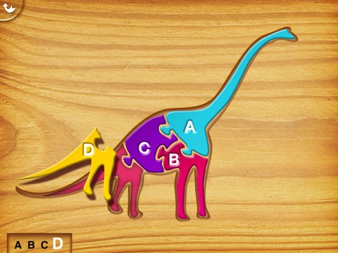 my first wood puzzles: dinosaurs - a free kid puzzle game for learning alphabet - perfect app for kids and toddlers! ipad images 3