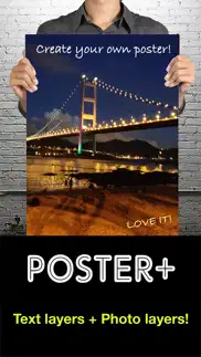 poster+ : text and photo layers, design templates iphone images 1